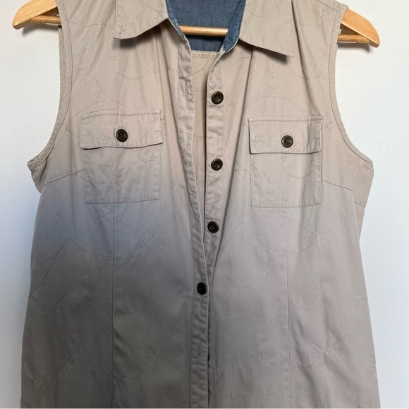 Vintage  Jessica Tan and cream embroidered vest mini dress - Picture 8 of 8